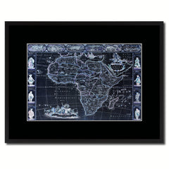Africa Vintage Vivid Color Map Canvas Print, Picture Frame Home Decor Wall Art Office Decoration Gift Ideas