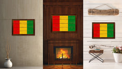 Guinea Country Flag Vintage Canvas Print with Brown Picture Frame Home Decor Gifts Wall Art Decoration Artwork