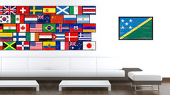 Solomon Islands Country National Flag Vintage Canvas Print with Picture Frame Home Decor Wall Art Collection Gift Ideas