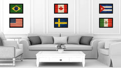 Sweden Country Flag Texture Canvas Print with Black Picture Frame Home Decor Wall Art Decoration Collection Gift Ideas