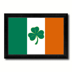 Ireland Saint Patrick Flag Canvas Print Black Picture Frame Gifts Home Decor Wall Art