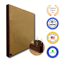 Texas Dodson Historical Flag Canvas Print with Brown Picture Frame Home Decor Wall Art Gift Ideas