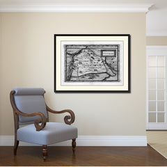 Tucuman Argentina Buenos Aires Vintage B&W Map Canvas Print, Picture Frame Home Decor Wall Art Gift Ideas