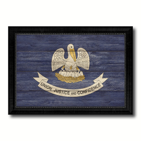 Louisiana State Flag Gifts Home Decor Wall Art Canvas Print Picture Frames