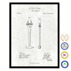 1866 Nut Wrench Old Patent Art Print on Canvas Custom Framed Vintage Home Decor Wall Decoration Great for Gifts