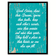 Good Sisters Share Their Dreams Quote Saying Home Decor Wall Art Gift Ideas 111745