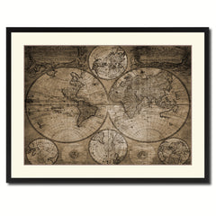 Johann Baptist Homann Vintage Sepia Map Canvas Print, Picture Frame Gifts Home Decor Wall Art Decoration