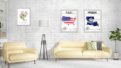 Louisiana Flag Gifts Home Decor Wall Art Canvas Print with Custom Picture Frame