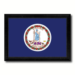 Vermont State Flag Canvas Print with Custom Black Picture Frame Home Decor Wall Art Decoration Gifts