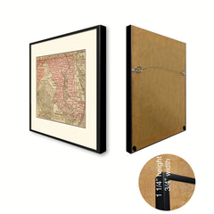 Maryland Vintage Antique Map Wall Art Home Decor Gift Ideas Canvas Print Custom Picture Frame