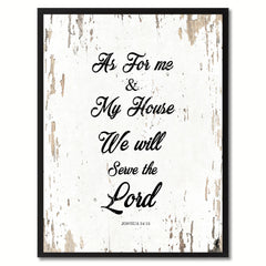 As for me & my house we will serve the Lord Religious Quote Saying Gift Ideas Home Decor Wall Art