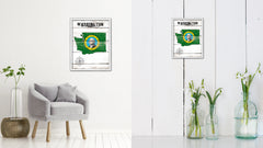 Washington Flag Gifts Home Decor Wall Art Canvas Print with Custom Picture Frame