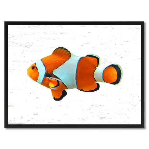 Orange Tropical Fish Painting Reproduction Gifts Home Decor Wall Art Canvas Prints Picture Frames