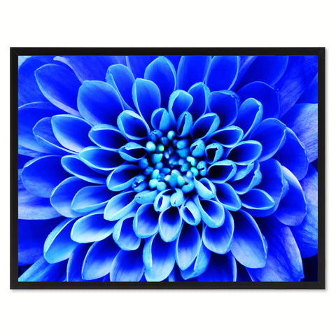 Blue Rose Flower Framed Canvas Print Home Décor Wall Art