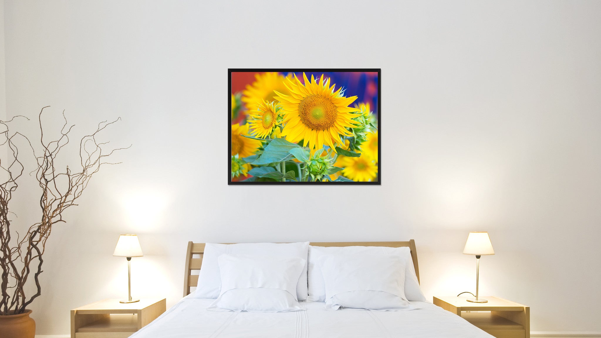 Sunflowers Flower Framed Canvas Print Home Décor Wall Art