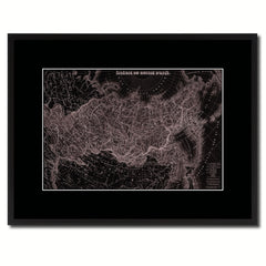 Russia Siberia Vintage Vivid Sepia Map Canvas Print, Picture Frames Home Decor Wall Art Decoration Gifts