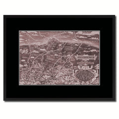 Germany Bavaria Vintage Vivid Sepia Map Canvas Print, Picture Frames Home Decor Wall Art Decoration Gifts