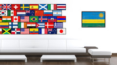 Rwanda Country National Flag Vintage Canvas Print with Picture Frame Home Decor Wall Art Collection Gift Ideas