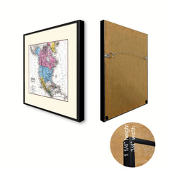 North America Canada Mexico Vintage Antique Map Wall Art Home Decor Gift Ideas Canvas Print Custom Picture Frame