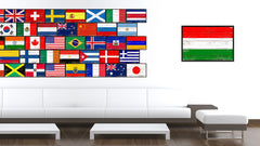 Hungary Country National Flag Vintage Canvas Print with Picture Frame Home Decor Wall Art Collection Gift Ideas