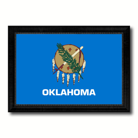Oklahoma State Vintage Map Gifts Home Decor Wall Art Office Decoration