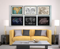Switzerland Vintage Vivid Sepia Map Canvas Print, Picture Frames Home Decor Wall Art Decoration Gifts