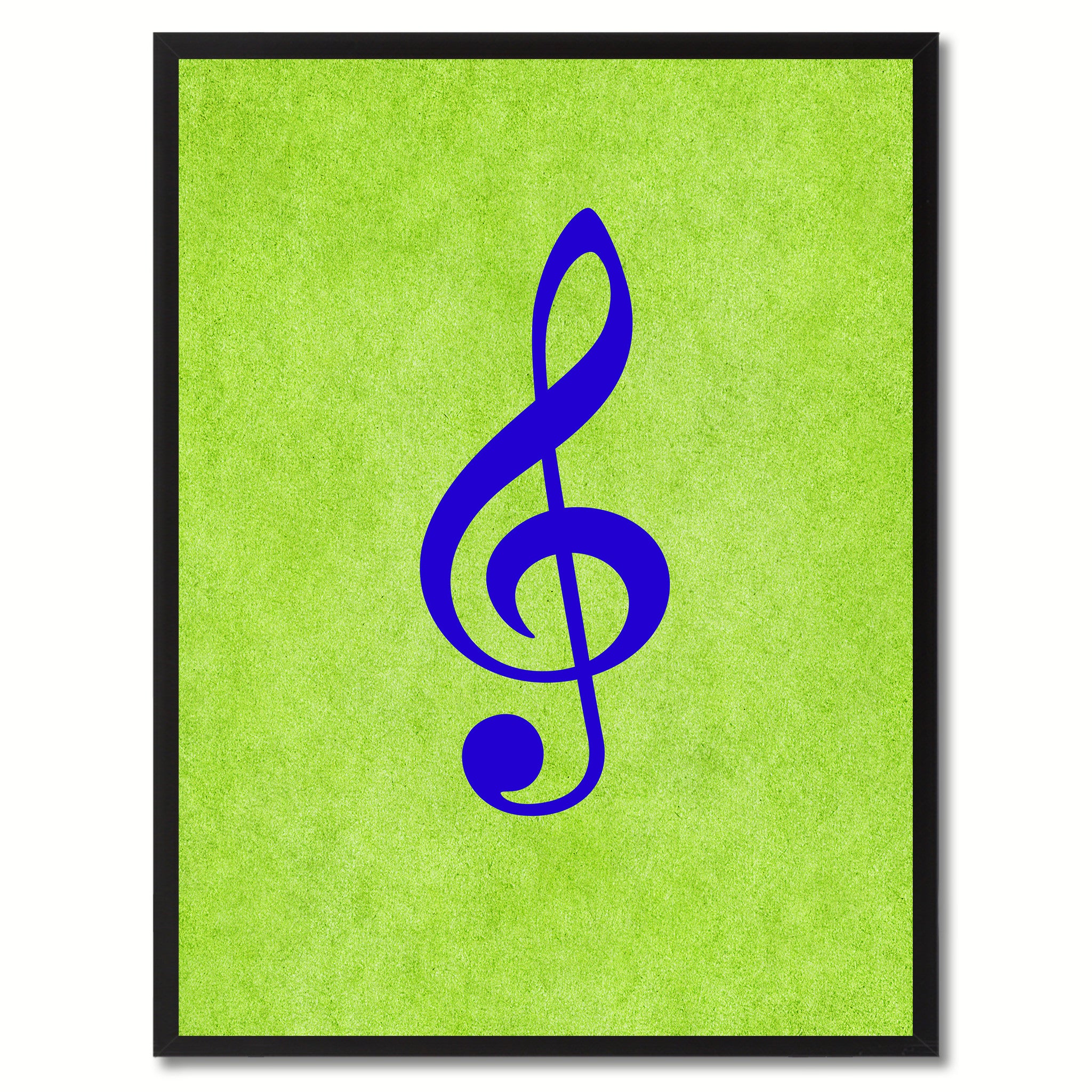 Treble Music Green Canvas Print Pictures Frames Office Home Décor Wall Art Gifts