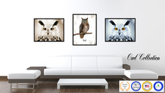 Owl Bird Canvas Print, Black Picture Frame Gift Ideas Home Decor Wall Art Decoration