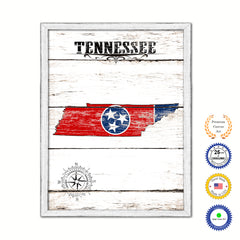 Tennessee Flag Gifts Home Decor Wall Art Canvas Print with Custom Picture Frame