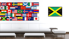 Jamaica Country National Flag Vintage Canvas Print with Picture Frame Home Decor Wall Art Collection Gift Ideas