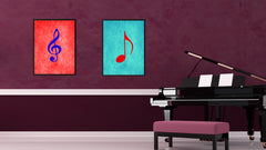 Quaver Music Aqua Canvas Print Pictures Frames Office Home Décor Wall Art Gifts