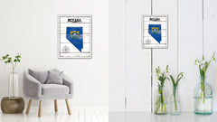 Nevada Flag Gifts Home Decor Wall Art Canvas Print with Custom Picture Frame