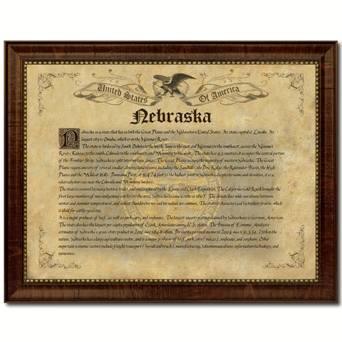 Nebraska State Flag Canvas Print with Custom Black Picture Frame Home Decor Wall Art Decoration Gifts