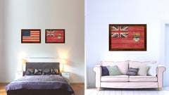 Canadian Red Ensign City Canada Country Texture Flag Canvas Print Brown Picture Frame