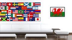 Wales Country National Flag Vintage Canvas Print with Picture Frame Home Decor Wall Art Collection Gift Ideas