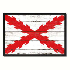 Spanish Ensign Spain Royal War Military Flag Vintage Canvas Print with Picture Frame Home Decor Man Cave Wall Art Collectible Decoration Artwork Gifts
