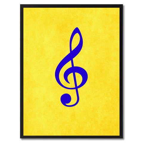 Treble Music Aqua Canvas Print Pictures Frames Office Home Décor Wall Art Gifts