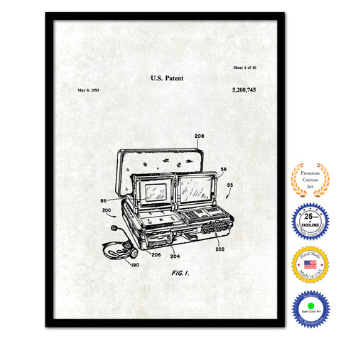 1993 Multimedia interface and method for computer system Old Patent Art Print on Canvas Custom Framed Vintage Home Decor Wall Decoration Great for Gifts
