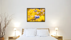 Yellow Lotus Flower Framed Canvas Print Home Décor Wall Art