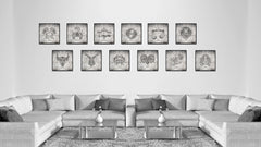 Sun Horoscope Canvas Print Black Custom Frame Home Decor Wall Art