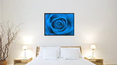 Blue Rose Flower Framed Canvas Print Home Décor Wall Art