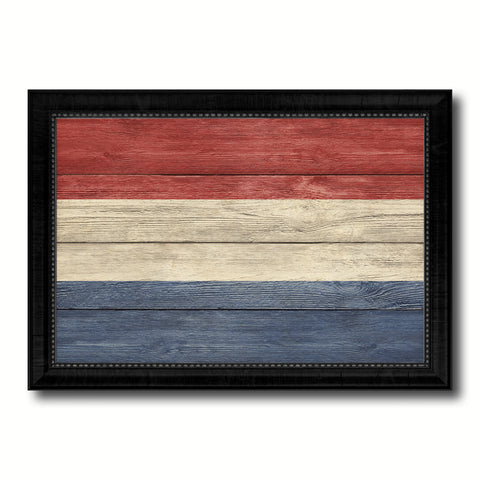 Netherlands Country Flag Texture Canvas Print with Black Picture Frame Home Decor Wall Art Decoration Collection Gift Ideas