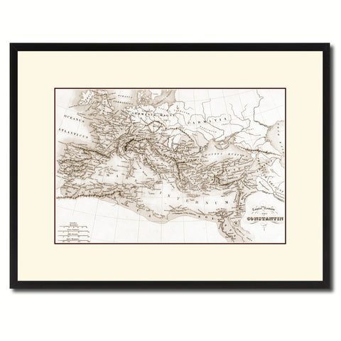 Constantine Empire Vintage Sepia Map Canvas Print, Picture Frame Gifts Home Decor Wall Art Decoration