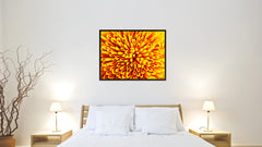 Yellow Chrysanthemum Flower Framed Canvas Print Home Décor Wall Art