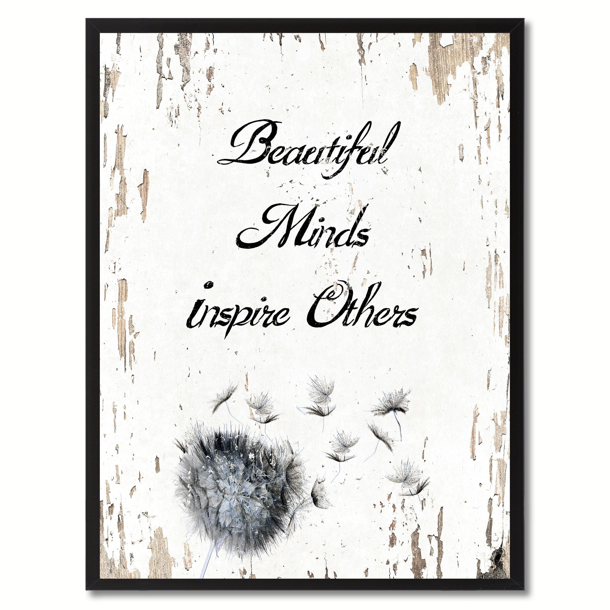 Beautiful Minds Inspirational Sign Gift Print On Canvas Home Décor Wall Art