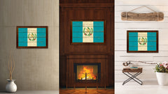 Guatemala Country Flag Vintage Canvas Print with Brown Picture Frame Home Decor Gifts Wall Art Decoration Artwork