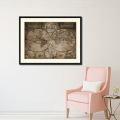 Johann Baptist Homann Vintage Sepia Map Canvas Print, Picture Frame Gifts Home Decor Wall Art Decoration