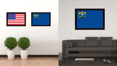 Nevada State Flag Canvas Print with Custom Black Picture Frame Home Decor Wall Art Decoration Gifts