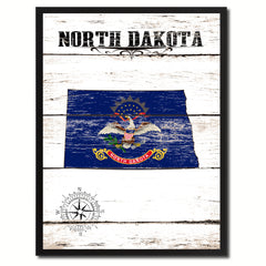 North Dakota State Flag Gifts Home Decor Wall Art Canvas Print Picture Frames
