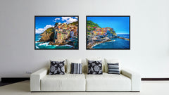 Cinque Terre Mediterranean Sea Italy Landscape Photo Canvas Print Pictures Frames Home Décor Wall Art Gifts